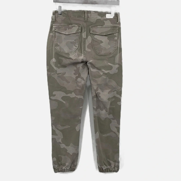 Paige Mayslie Jogger Pants Ankle Zips Light Camo Denim - Size 26 - Picture 5 of 9